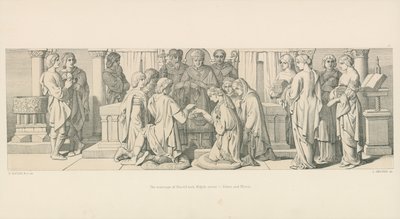 Harolds ekteskap med Aldyth, søster til Edwin og Morcar av Daniel Maclise