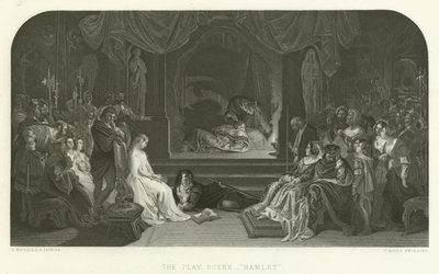 Lekescenen i Hamlet av Daniel Maclise