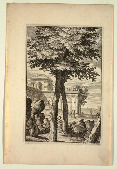 Plate i New Book of Landscapes av Daniel Marot