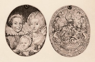 Frederick av Böhmen, Elizabeth Stuart, og deres sønn, Frederick Henry, 1621, 1904 av Daniel Mytens