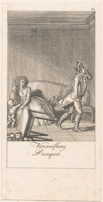 Motiver for ekteskap og deres konsekvenser. Bl. 12 av Daniel Nikolaus Chodowiecki