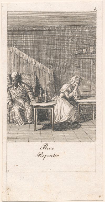 Motiver for ekteskap og deres konsekvenser. Bl. 8 av Daniel Nikolaus Chodowiecki