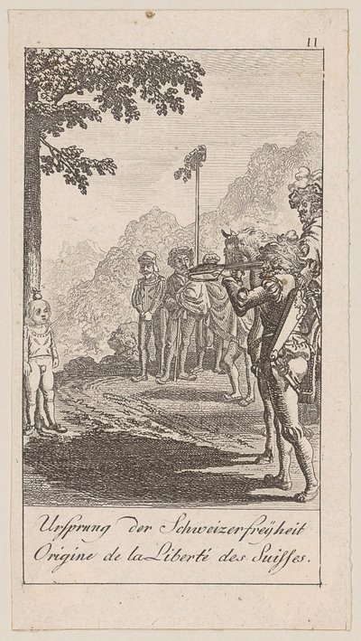 Blad 11 til «Eldre, middelalderlig og nyere historie» av Daniel Nikolaus Chodowiecki