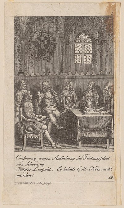 Blad 1 i serien «Brandenburgs historie» av Daniel Nikolaus Chodowiecki