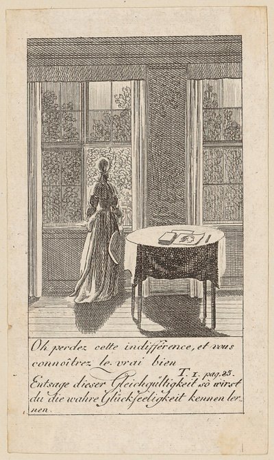 Plate 3 til «Karoline von Lichtfield» av Daniel Nikolaus Chodowiecki