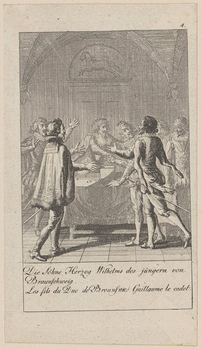 Blad 4 fra serien «Middelalderens og nyere tids historie» av Daniel Nikolaus Chodowiecki