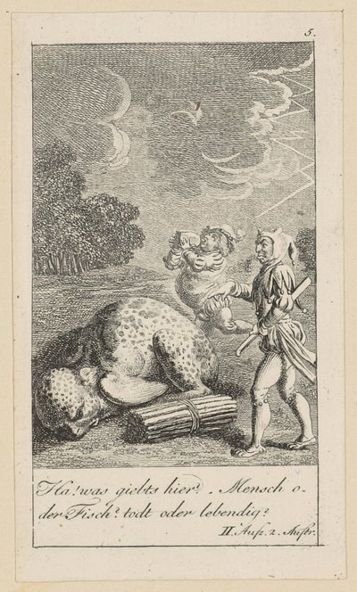 Plate 5 til Shakespeares «Stormen» av Daniel Nikolaus Chodowiecki