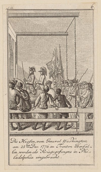 Blad 6 i serien til avhandlingen «Historien om revolusjonen i Nord-Amerika» av M. C. Sprengel. av Daniel Nikolaus Chodowiecki