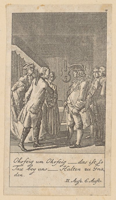 Plate 7 til Schillers "Kabale und Liebe" av Daniel Nikolaus Chodowiecki