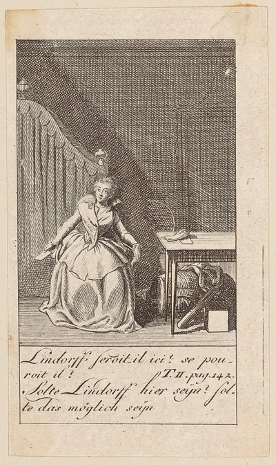 Blad 8 til «Karoline von Lichtfield» av Daniel Nikolaus Chodowiecki