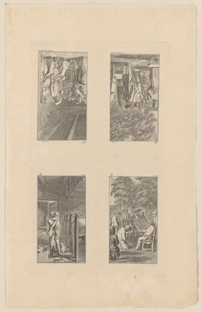 Side 9–12 om Pestalozzis «Lienhard og Gertrud» av Daniel Nikolaus Chodowiecki