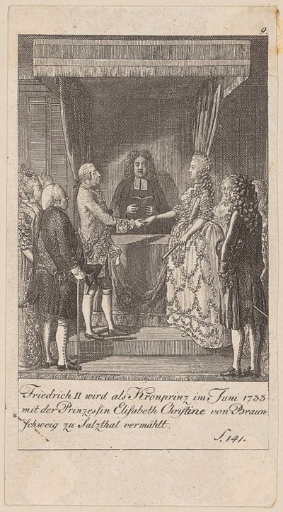 Blad 9 i serien «Brandenburgs historie» av Daniel Nikolaus Chodowiecki