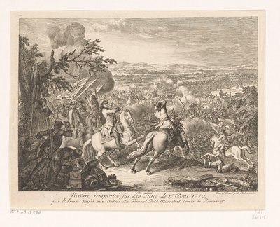 General Rumyantsevs seier i slaget ved Cahul, 1770 Victoire remportée sur les Turces Le 1.r Aout 1770 par l