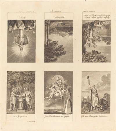 Seks store begivenheter fra 1780-1790 av Daniel Nikolaus Chodowiecki