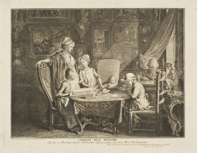 Kunstneren og hans familie av Daniel Nikolaus Chodowiecki