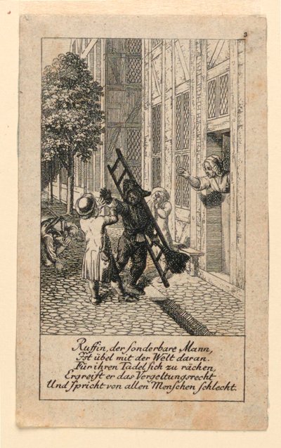 Gjengjeldelsen, illustrasjon for "Königl: Grosbrit [anian] genealogisk kalender for 1780-året Lauenberg av JG Berenberg" av Daniel Nikolaus Chodowiecki