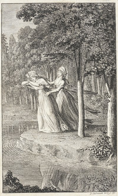 Tittelside til «Månedlig revue for damer fra Leipzig for 1794» av Daniel Nikolaus Chodowiecki