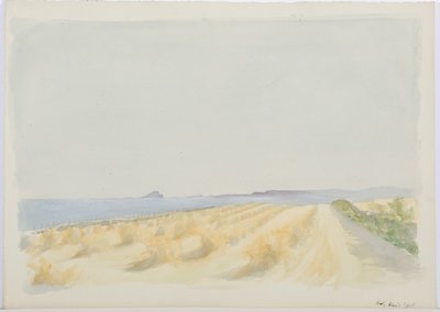 Holy Island, 1894 (blyant og wc på papir) av Daniel Oliver