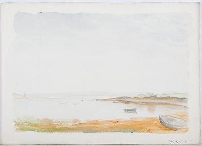 Holy Island, 1895 (blyant og wc på papir) av Daniel Oliver