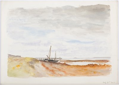 Holy Island, 1895 (blyant og wc på papir) av Daniel Oliver