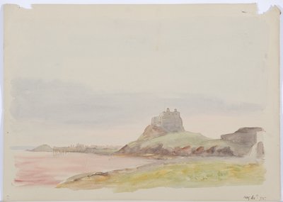 Holy Island, 1895 (blyant og wc på papir) av Daniel Oliver