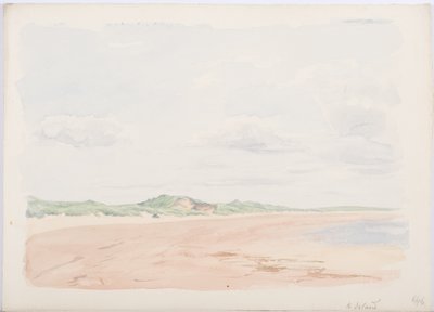 Holy Island, 1896 (blyant og wc på papir) av Daniel Oliver