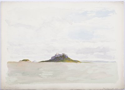 Holy Island Castle, 1893 (blyant og wc på papir) av Daniel Oliver