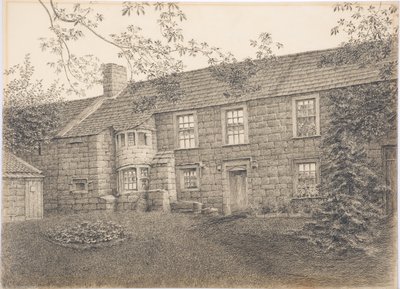 Old House at Corby, Northumberland, ca. 1916 (kull på kort) av Daniel Oliver
