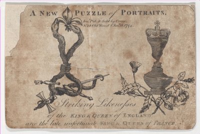 Puslespillportretter av kongene og dronningene av England og Frankrike, 1794. av Daniel Orme