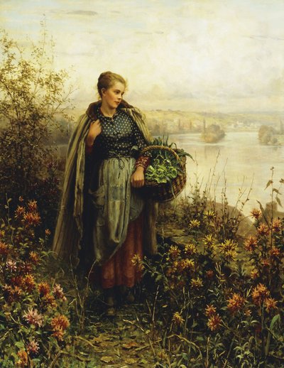 Morgen Chill, av Daniel Ridgway Knight