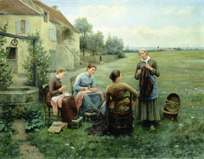 Sysirkelen (olje på lerret) av Daniel Ridgway Knight