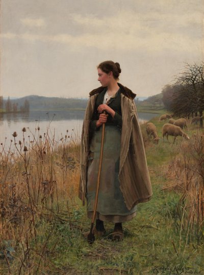 Gjeterinnen av Rolleboise av Daniel Ridgway Knight