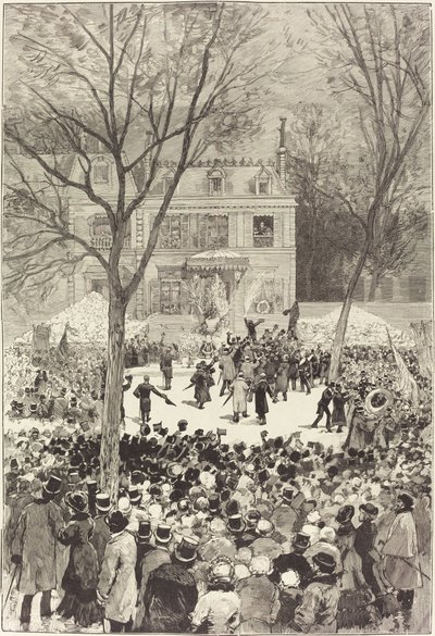 Populær demonstrasjon 27. februar for å feire 80-året for Victor Hugo, 1881. av Daniel Urrabieta Vierge