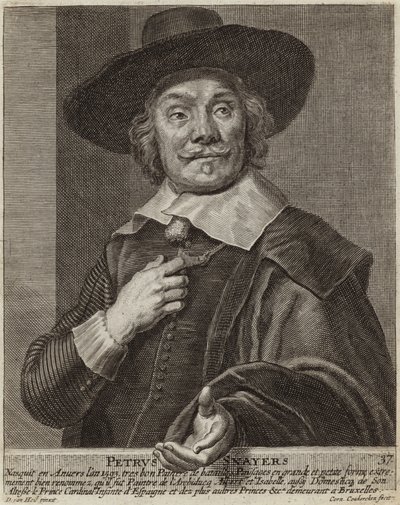 Portrett av Pieter Snayers av Daniel van Heil