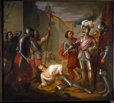 Francesco Ferruccis død under beleiringen av Firenze av troppene til keiser Charles V av Daniele Antonio Bertoli