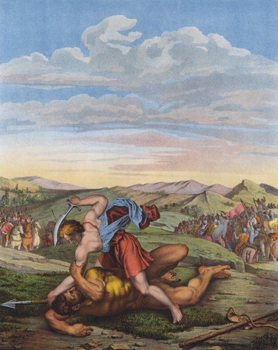 David beseiret Goliat av Daniele da Volterra 1509 66 after Daniele da Volterra 1509 66 after