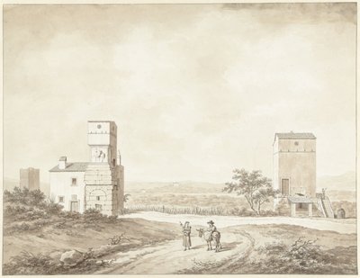 Ruinene av Villa Adriana nær Tivoli av Daniël Dupré
