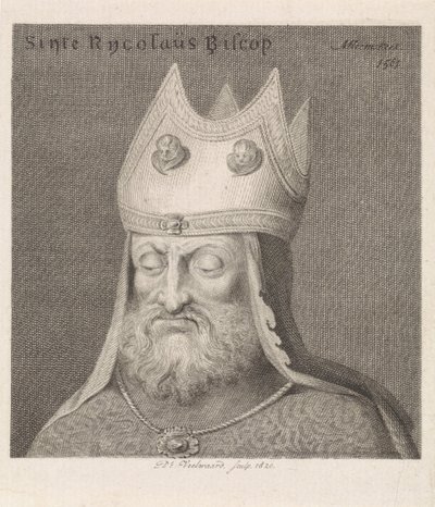 Portrett av en biskop Sinte Rycolaus Biscop (tittel på objekt) av Daniël Veelwaard (I)