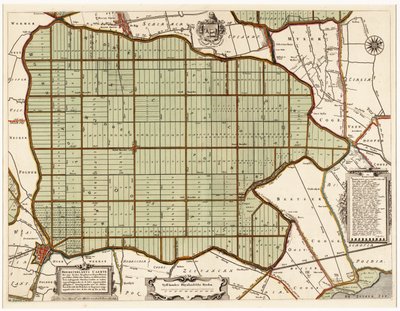 Beemsterlants Caerte, Historisk kart over Beemster, Nederland av Daniël van Breen