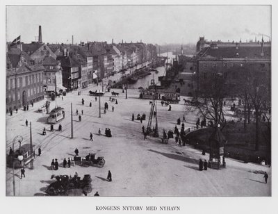 Kjobenhavn / København: Kongens Nytorv With Nyhavn (s/hv foto) av Danish Photographer