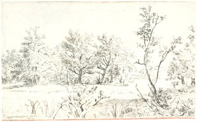 Landskap med skog og eng av Dankvart Dreyer