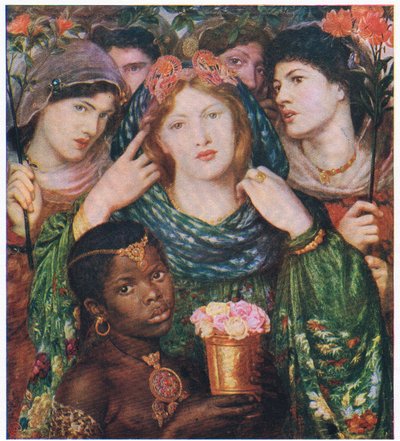 The Beloved, illustrasjon fra My Magazine (Arthur Mee), ca. 1920-30 (farge litho) av Dante Gabriel (after) Rossetti