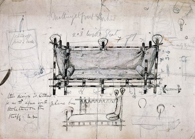 Design for sofa av Dante Gabriel Charles Rossetti