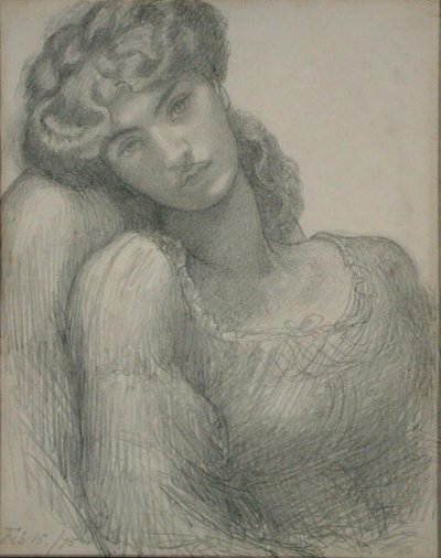 Fru Morris (1839-1914) av Dante Gabriel Charles Rossetti