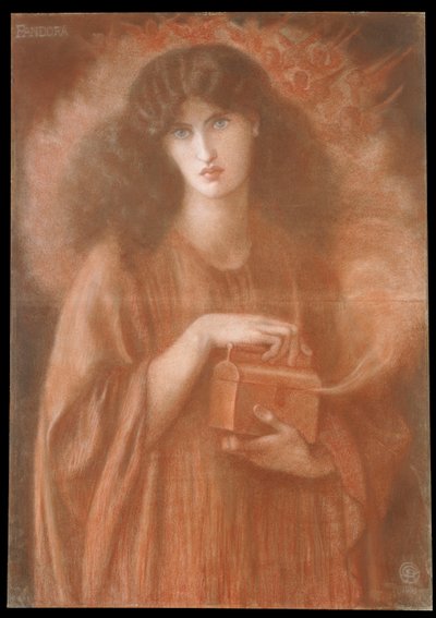 Pandora, 1869 av Dante Gabriel Charles Rossetti