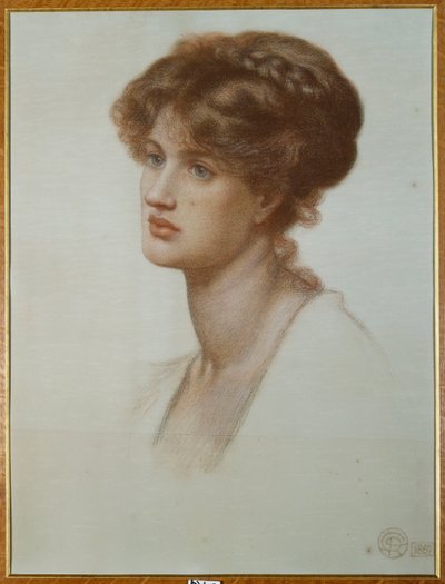 Portrett av fru William J. Stillman, bystelengde, 1869 av Dante Gabriel Charles Rossetti