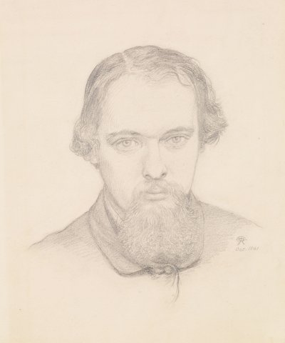 Selvportrett av Dante Gabriel Charles Rossetti