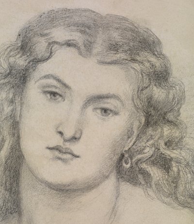 Studie for "Venus Verticordia" av Dante Gabriel Charles Rossetti