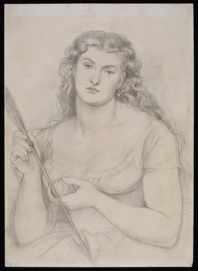Studie for "Venus Verticordia", ca. 1863-64 av Dante Gabriel Charles Rossetti