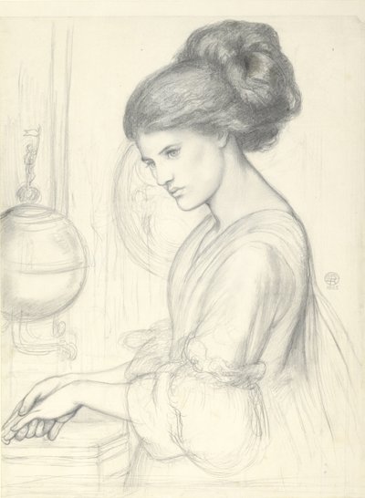 Studie for "Washing Hands", 1865 av Dante Gabriel Charles Rossetti